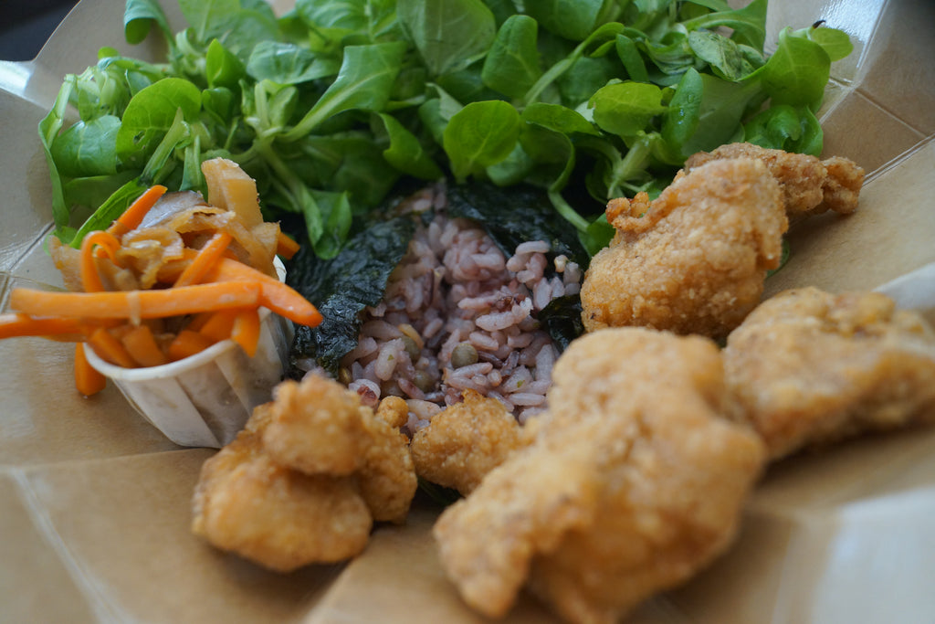 Bento karaage poulet fruits