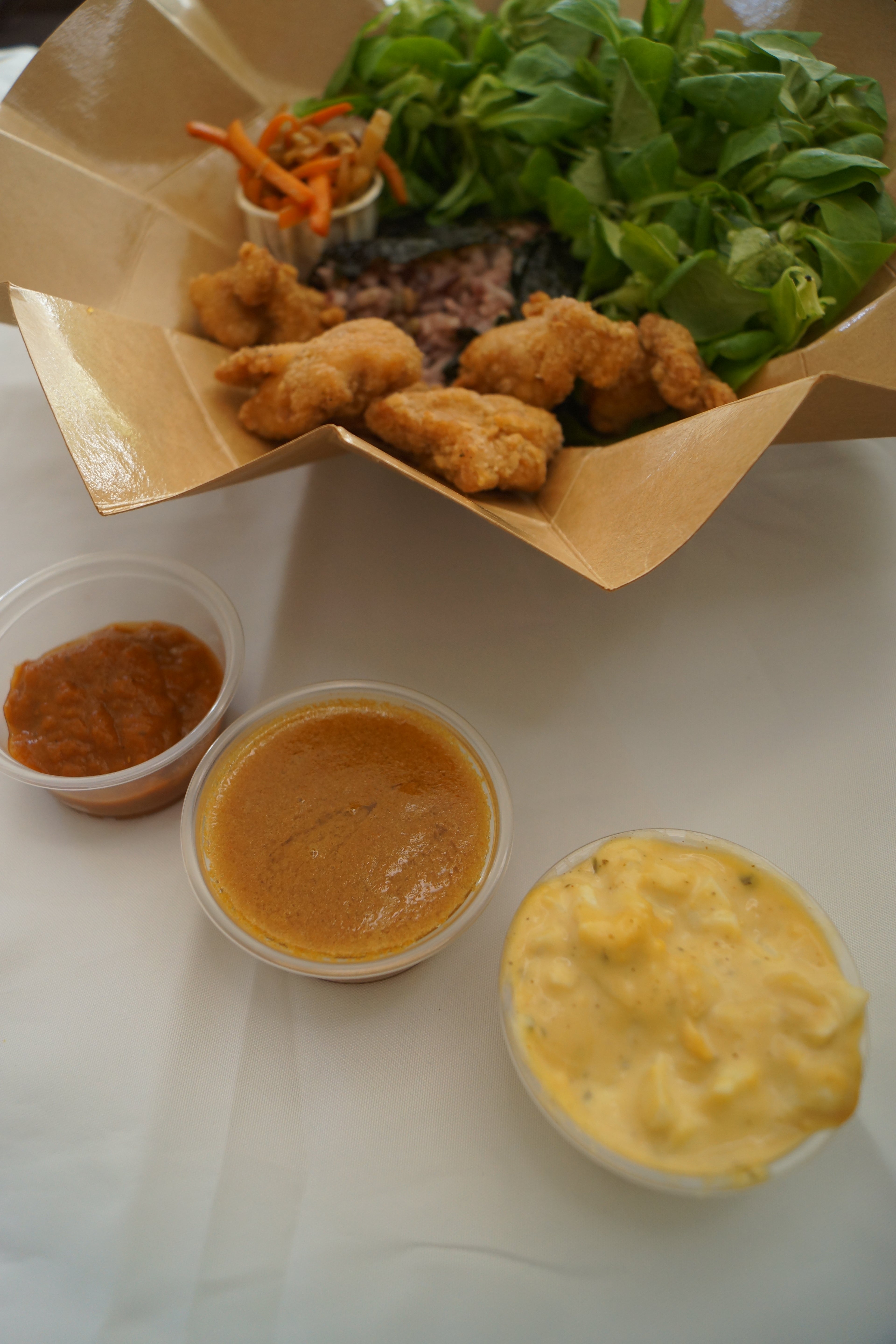 Bento karaage poulet fruits